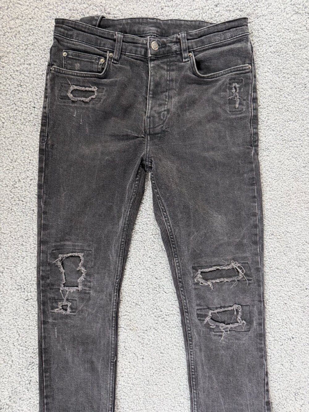 Ksubi Chitch Boneyard Black Slim Fit Distressed Jeans - Men's Size 31 - VGUC - Picture 2 of 16